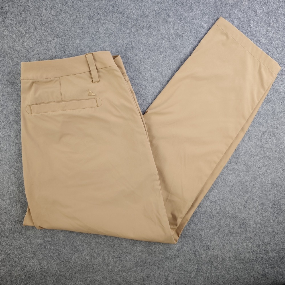 Untuckit Chancellor Pants 36x30 Khaki Tan Performance Chino Straight Polyester